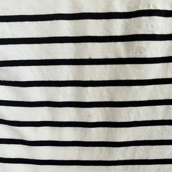 BumpStart Black and White Striped Short Sleeve Maternity Tee - Picture 5 of 10